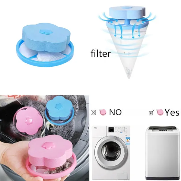 1446 Washing Machine Floating Filter Lint Mesh Bag Net Pouch Hair / Lint Catcher