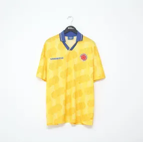 1994/95 COLOMBIA Vintage Umbro Home Football Shirt Jersey (XL)