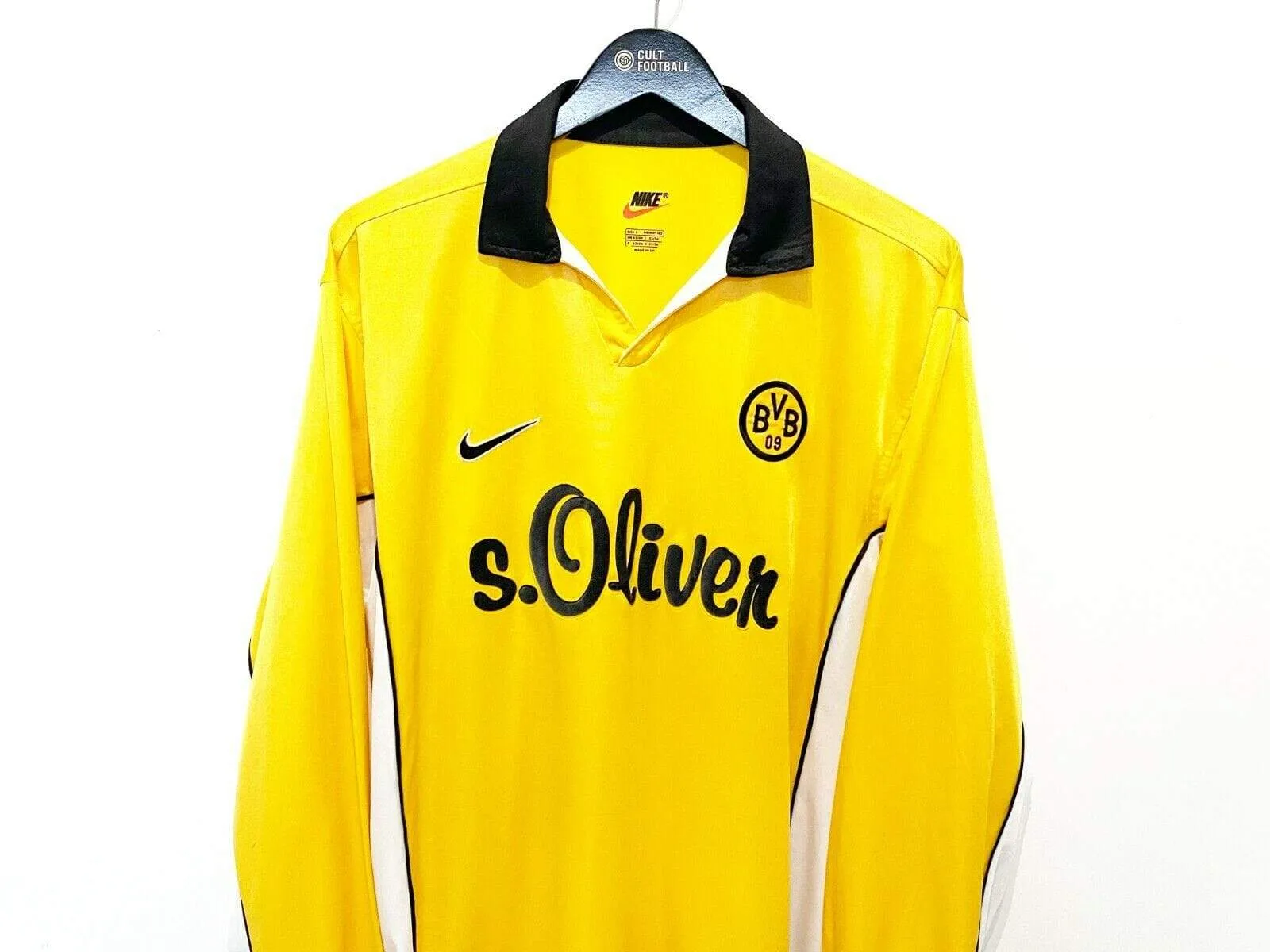 1998/99 BORUSSIA DORTMUND Vintage Nike LS Home Football Shirt Jersey (L)