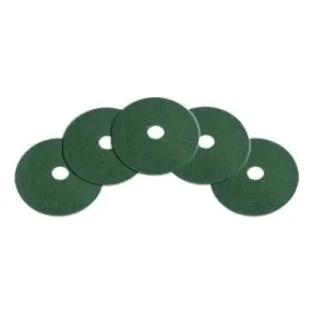 20" Green Heavy Duty Rotary Floor Scrubbing Pads - Case of 5