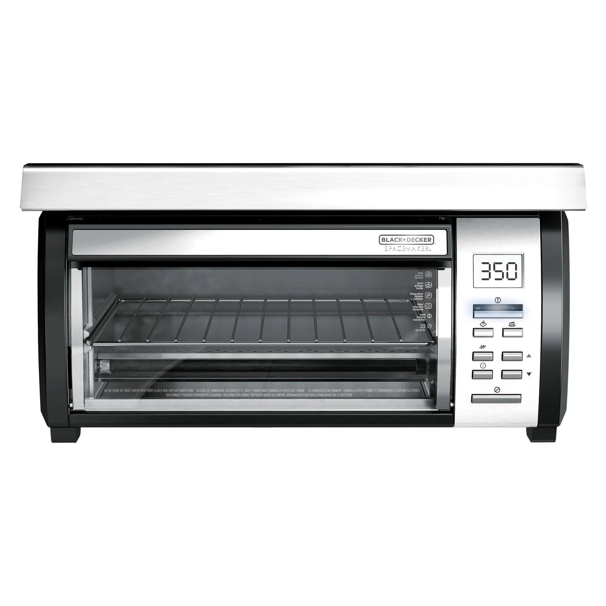 4-Slice SpaceMaker Under-Cainet Toaster Oven, Black/Silver