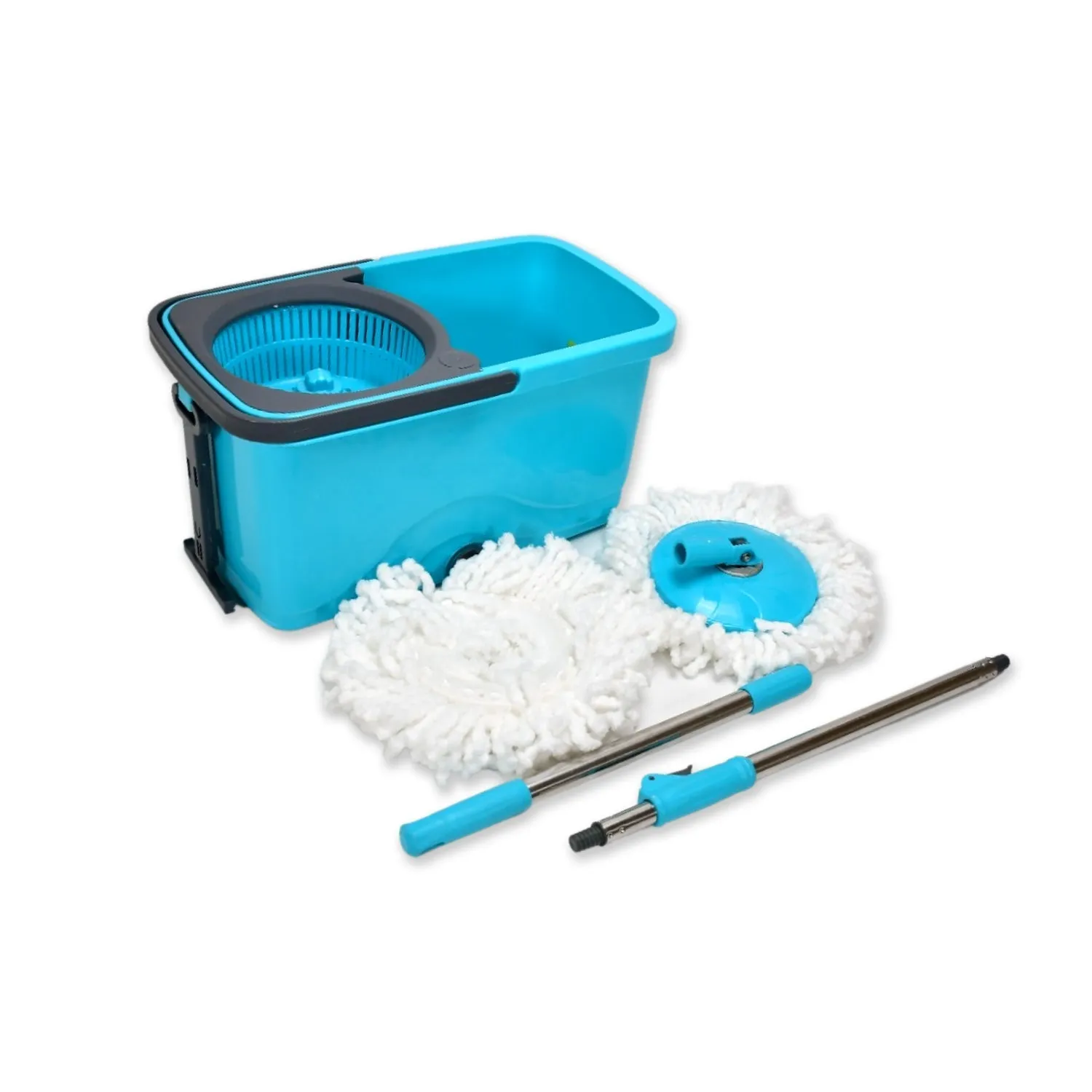 4028 Quick Spin Mop Plastic spin, Bucket Floor Cleaning, Easy Wheels & Big Bucket, Floor Cleaning Mop with Bucket