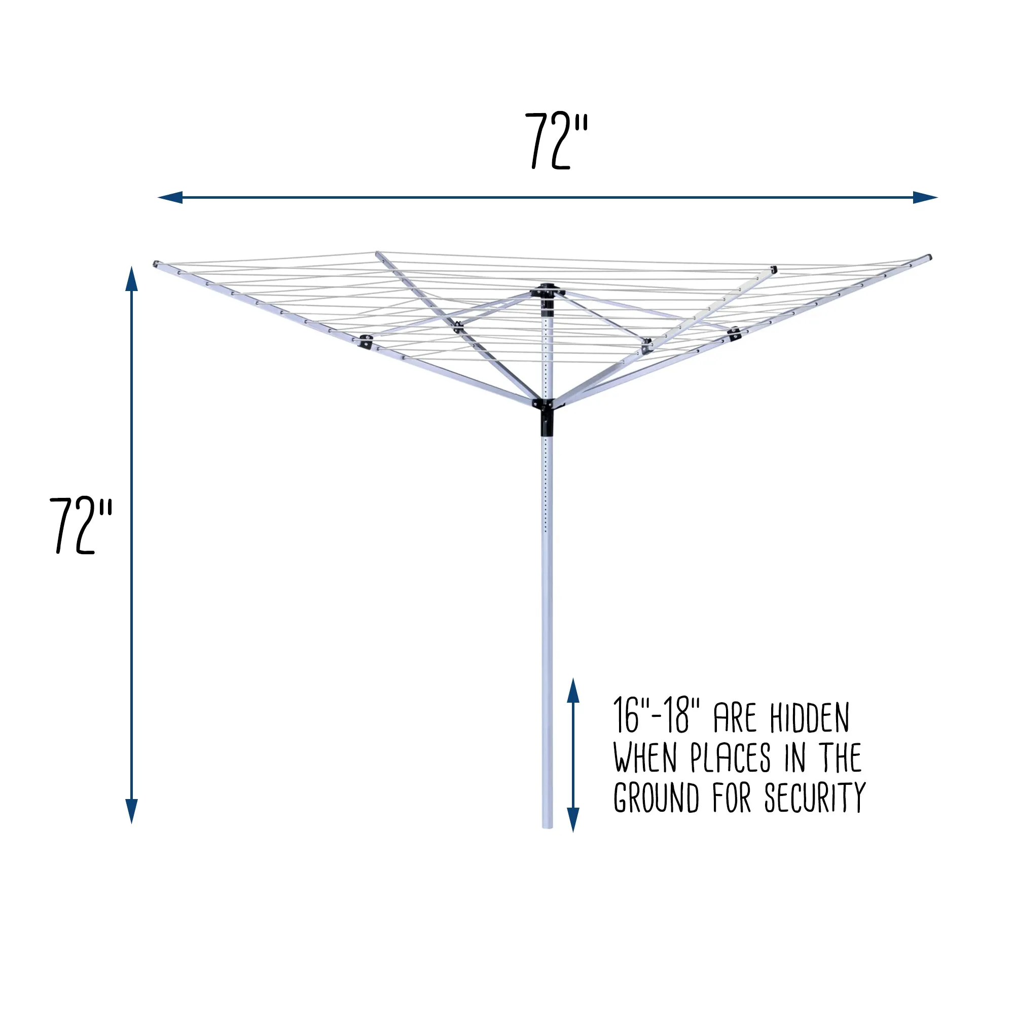 Aluminum 165-Feet Outdoor Umbrella Drying Rack