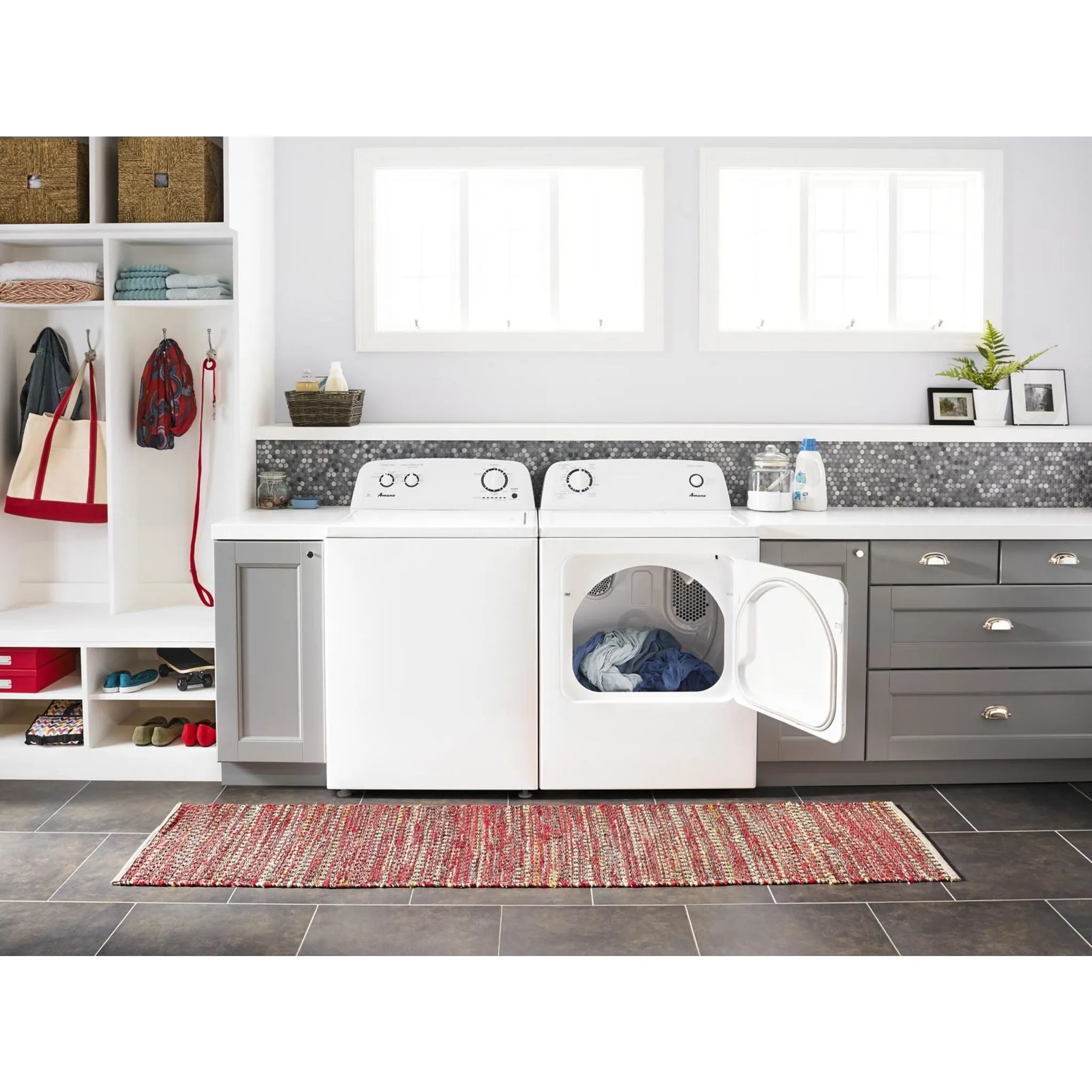 Amana 6.5 cu. ft. Top-Load Electric Dryer with Automatic Dryness Control (YNED4655EW)