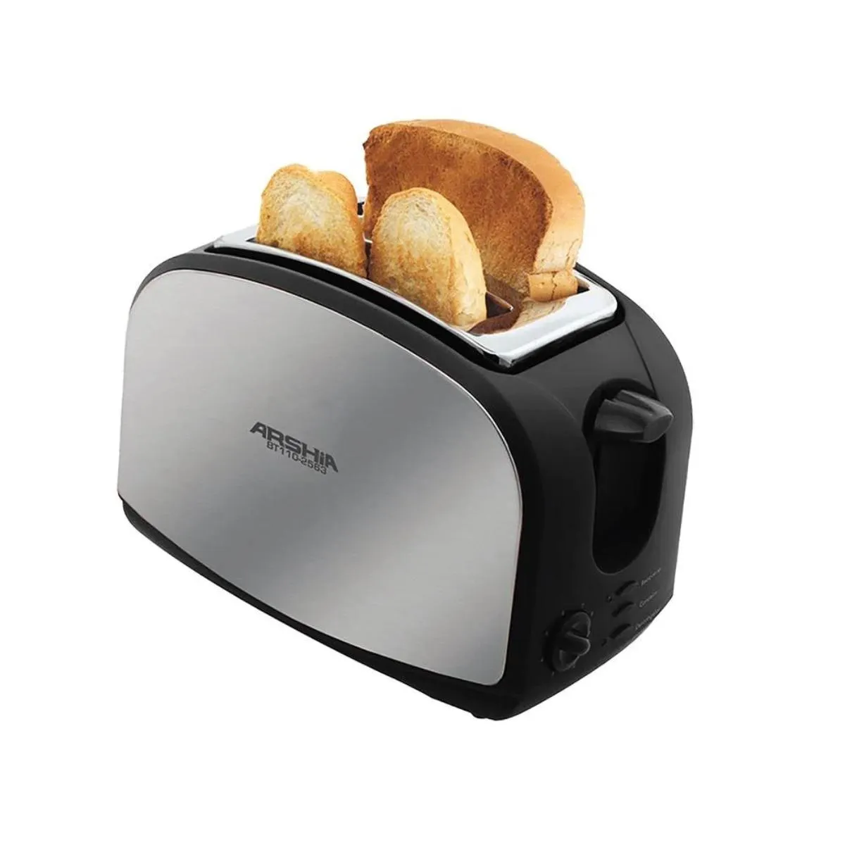 Arshia Bread Toaster 900Watt/ Stanless Steel Inner Part/ Over Head Protection/ 3 Stage Cook