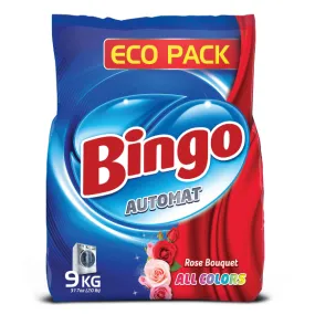 Bingo Front & Top Load Washing Powder 9kg Rose