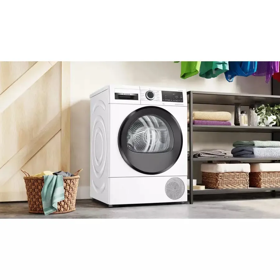 Bosch Series 6 9KG Freestanding Heat Pump Tumble Dryer - White | WQG24509GB