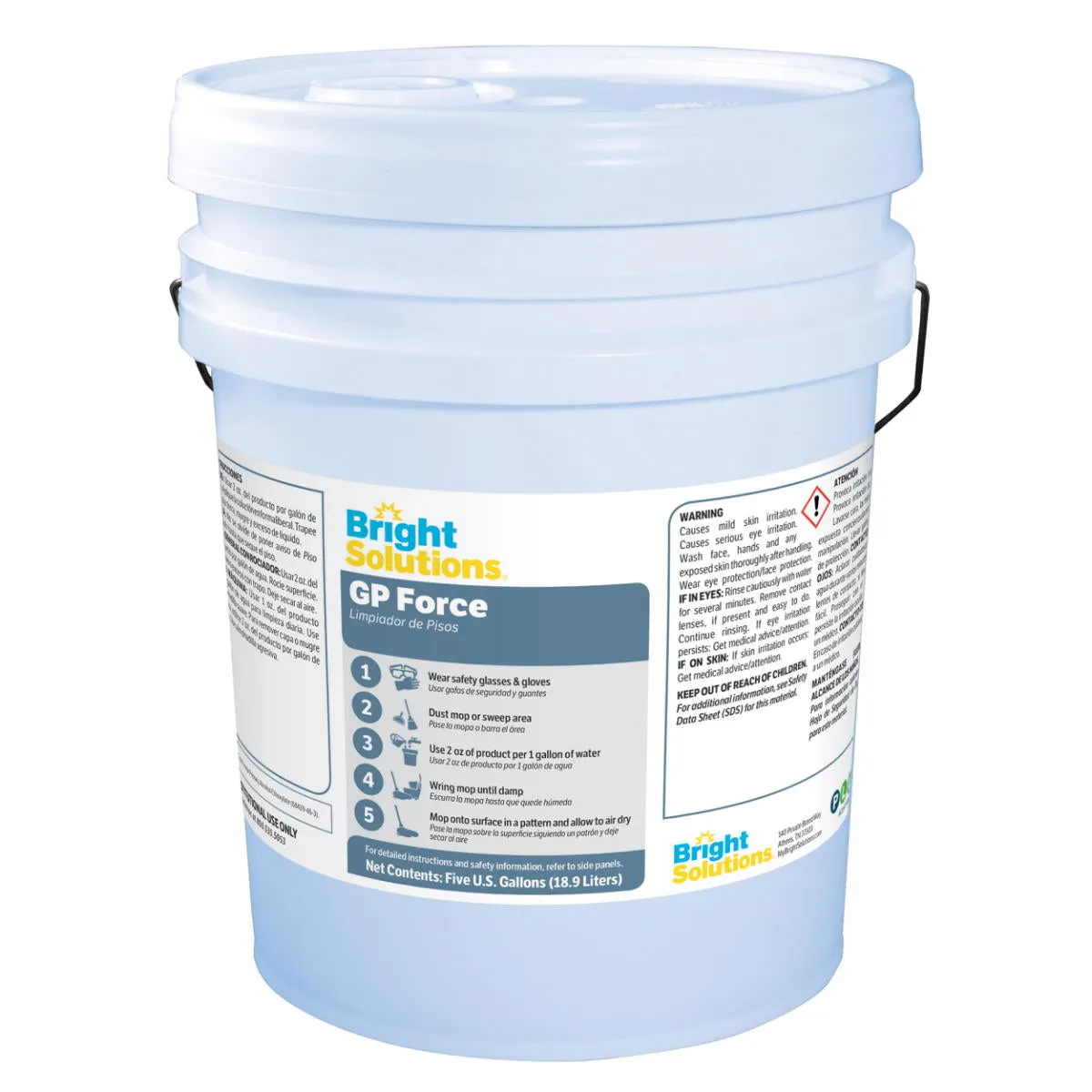 Bright Solutions® 'GP Force' No Rinse Floor Cleaning Solution (5 Gallon Pail)