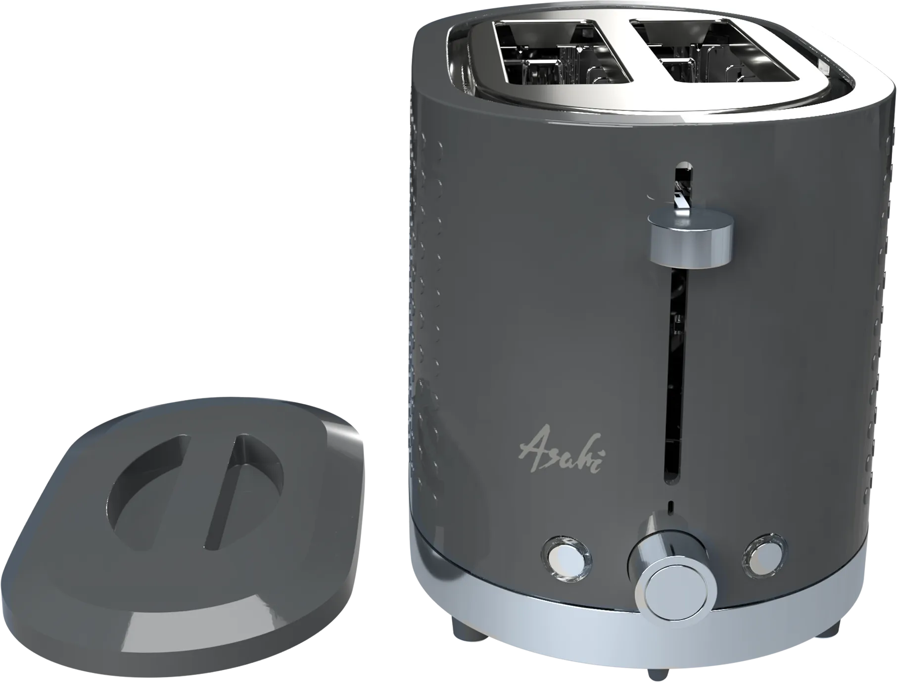 BT-049 ASAHI GRAY DOTTED POP-UP BREAD TOASTER