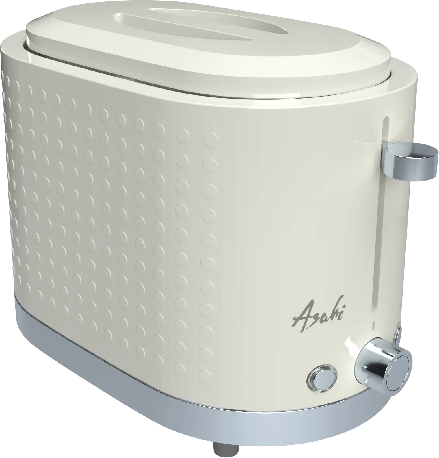 BT-049 ASAHI WHITE DOTTED POP-UP BREAD TOASTER