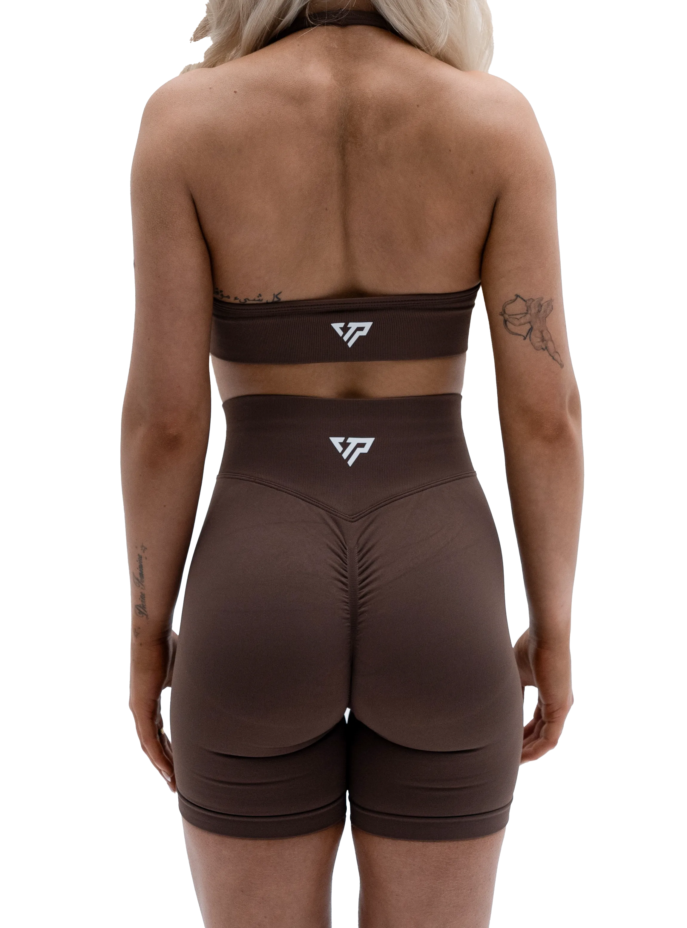 CORE SCRUNCH BIKE SHORTS - ESPRESSO