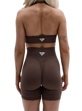 CORE SCRUNCH BIKE SHORTS - ESPRESSO