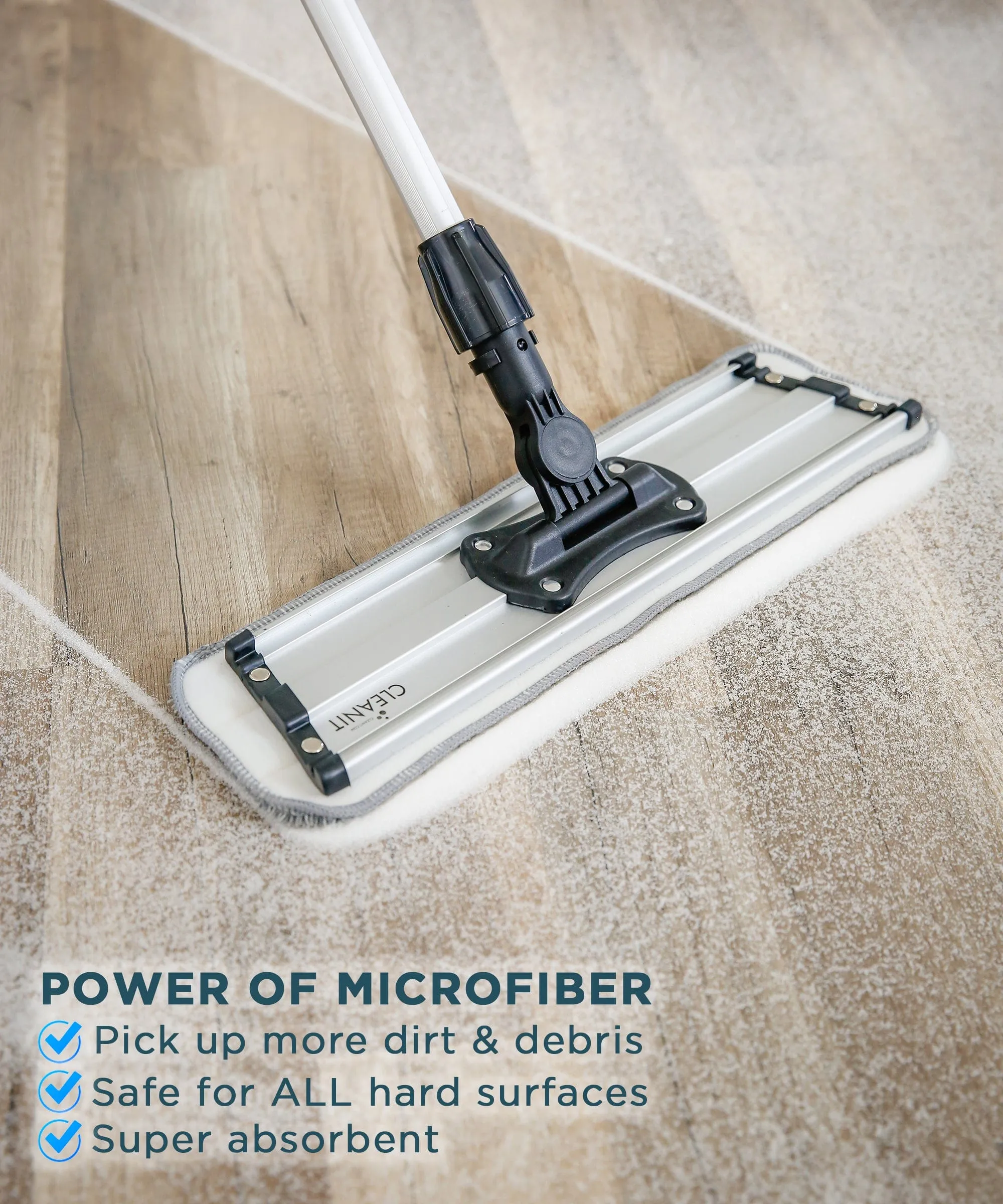 Don Aslett Professional Microfiber Mop Bundle - 3 Sizes