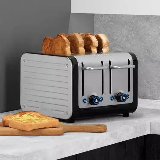 Dualit Architect 4 Slice Toaster Black & Brushed Stainless Steel