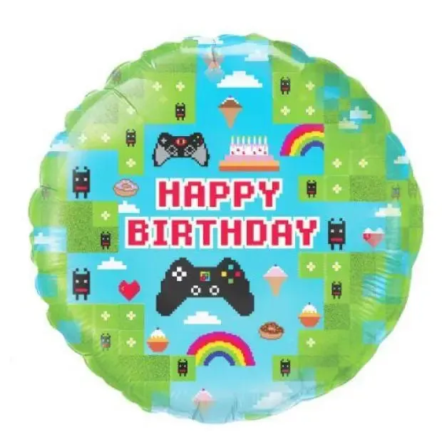 Gaming Controller Holographic Birthday Foil Balloon