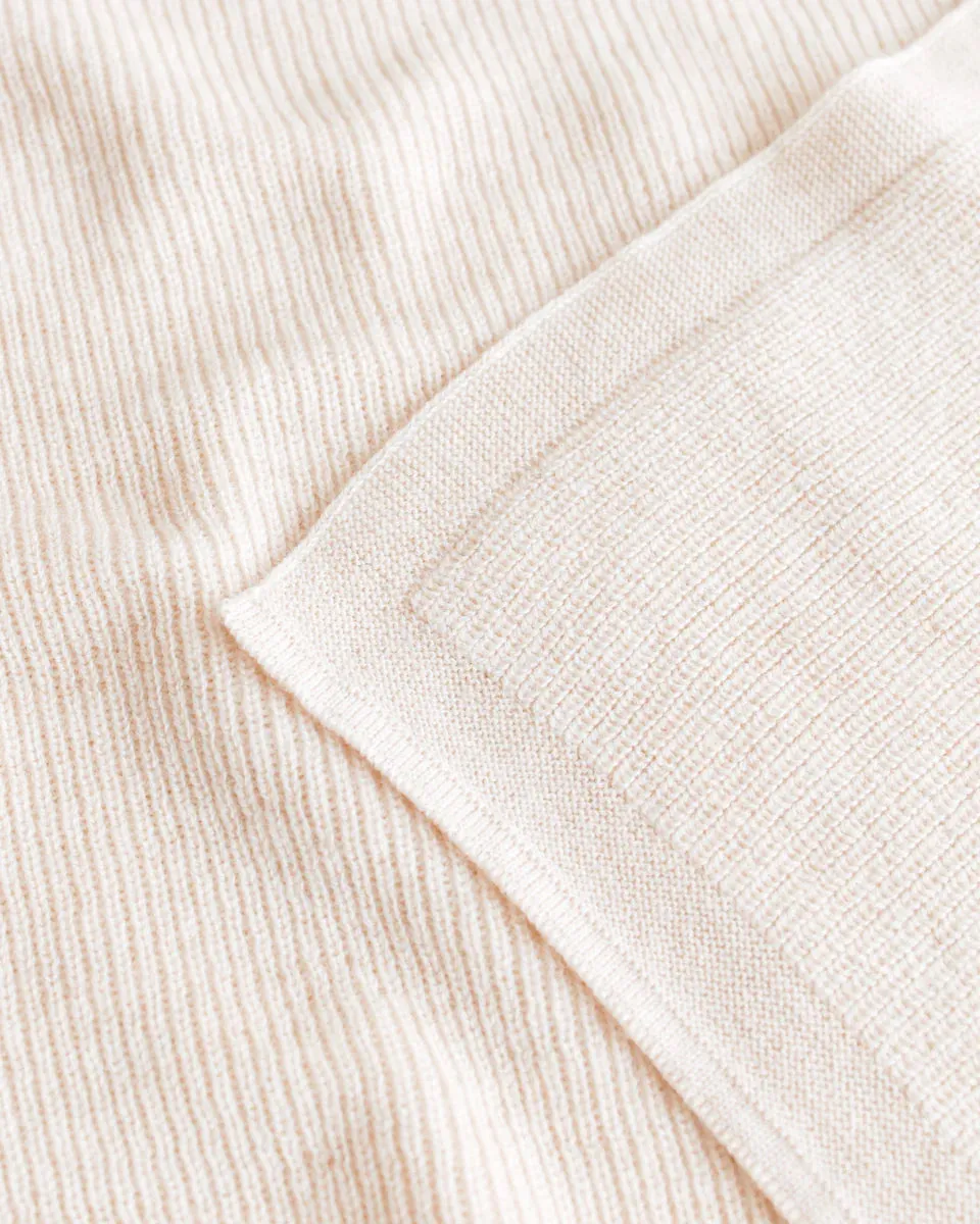 Handmade Merino Wool Felix Blanket - Cream