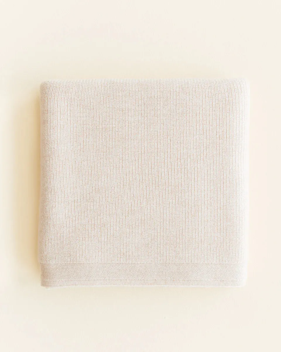 Handmade Merino Wool Felix Blanket - Cream