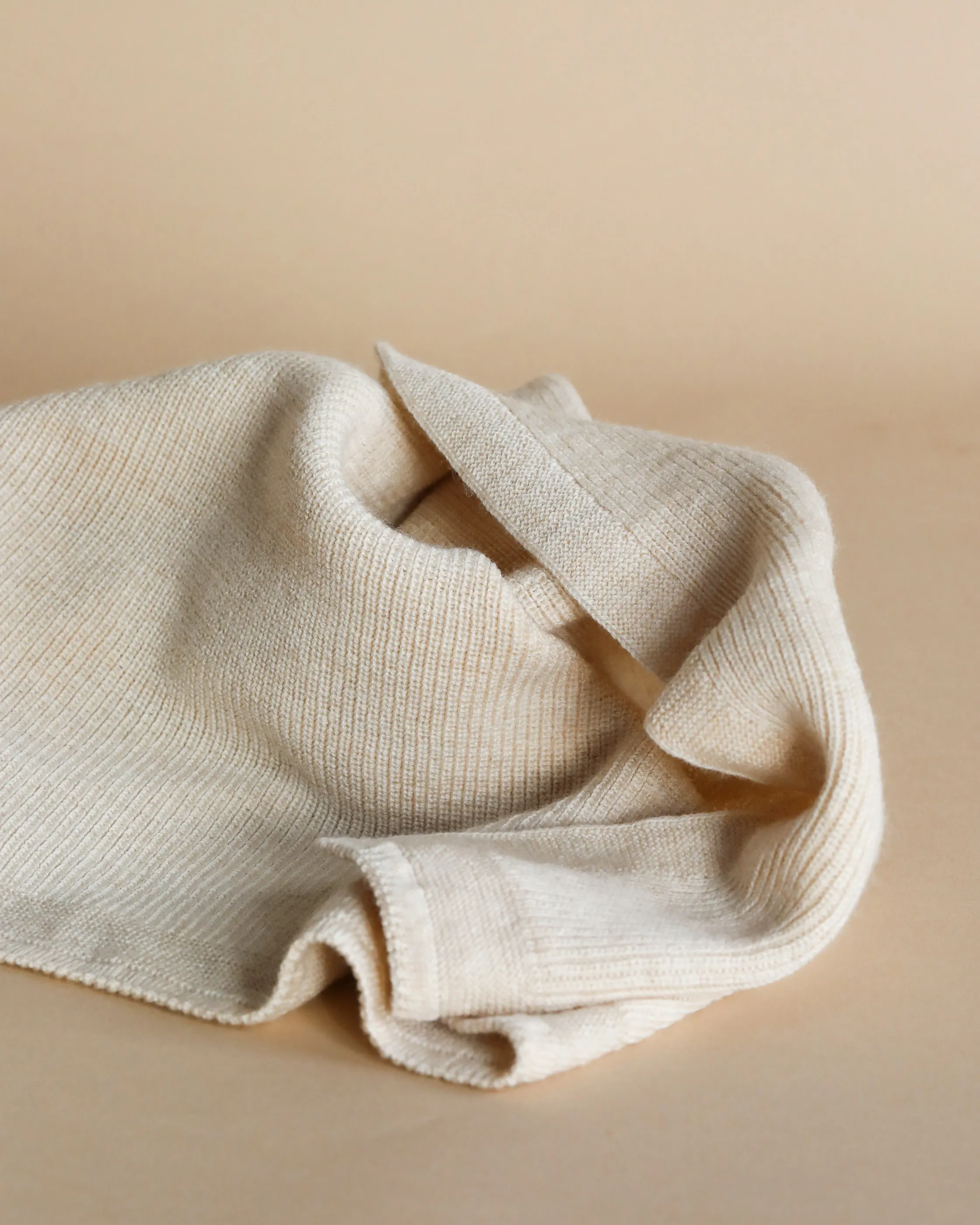 Handmade Merino Wool Felix Blanket - Cream