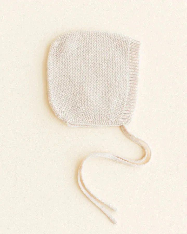 Handmade Merino Wool Newborn Bonnet - Cream