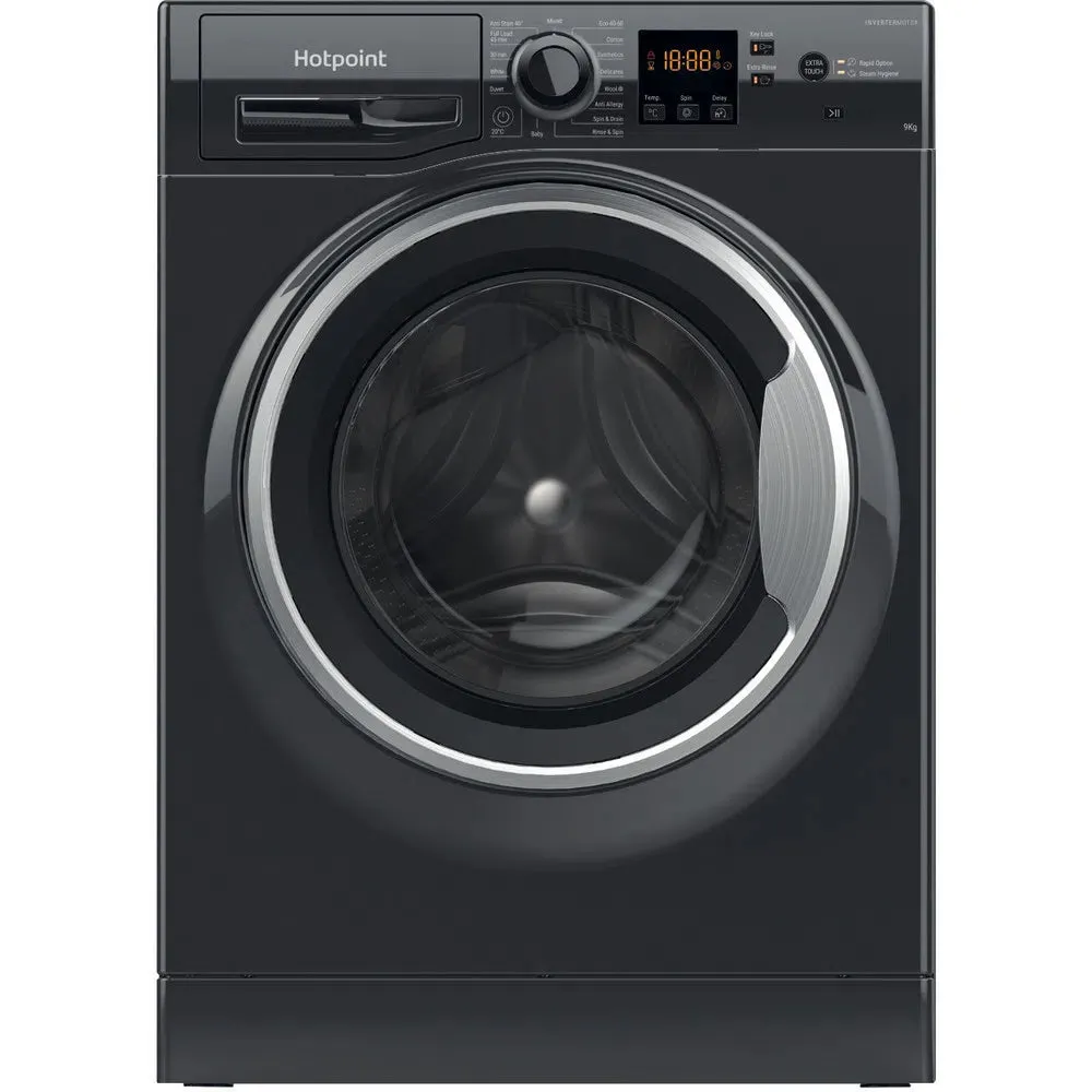 Hotpoint NSWM965CBSUKN 9kg 1600 Spin Washing Machine Black