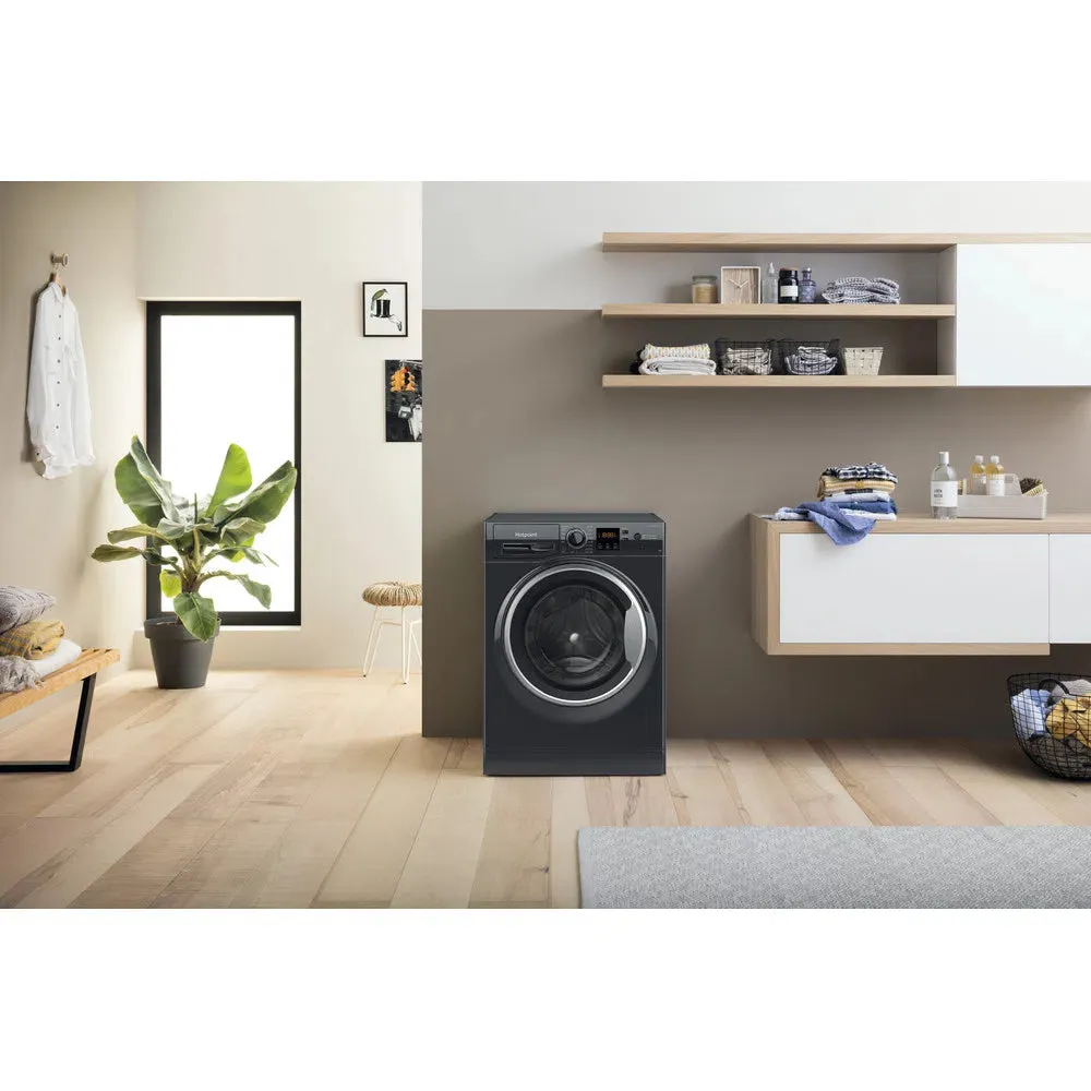 Hotpoint NSWM965CBSUKN 9kg 1600 Spin Washing Machine Black