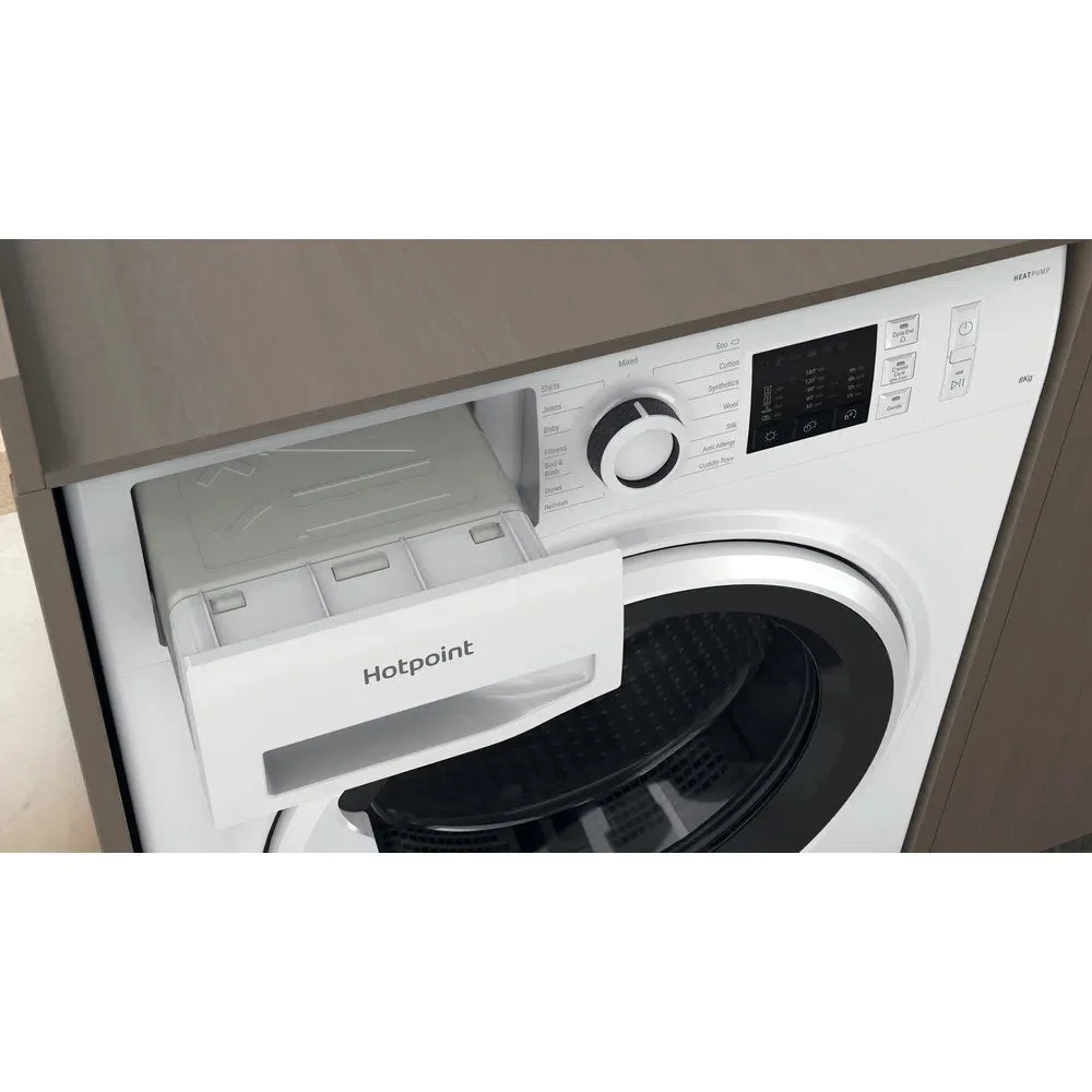 Hotpoint NTM1081WK 8Kg Heat Pump Tumble Dryer White