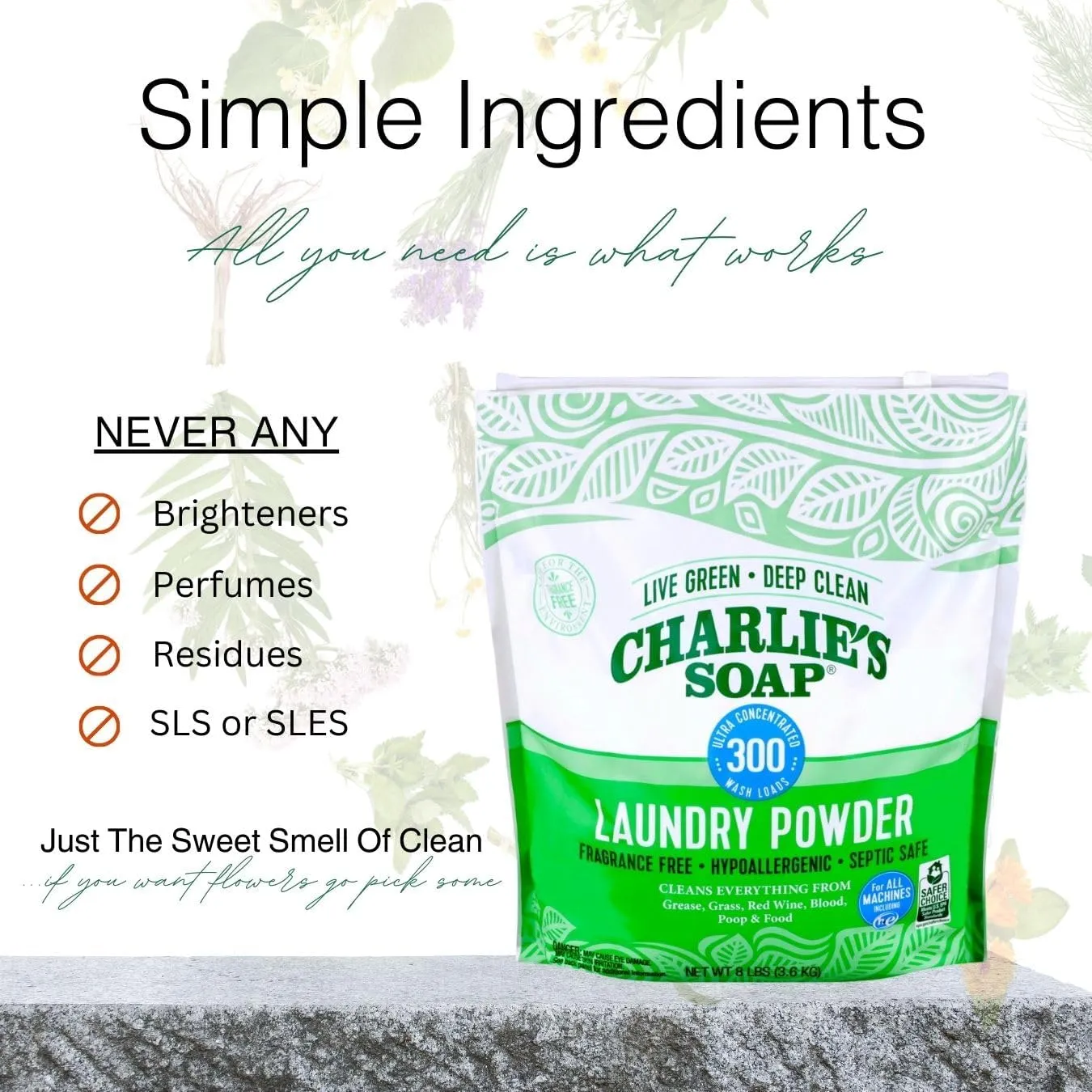 Hypoallergenic Laundry Powder, Deep Cleaning Washing Powder Detergent, Eco-Friendly, Safe, and Effective