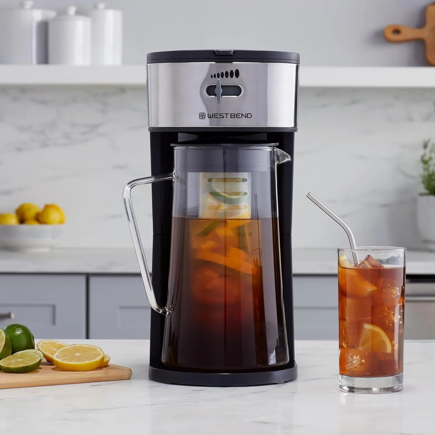 Iced Coffee Maker or Iced Tea Maker, Auto Shut-Off 2.75-Quart