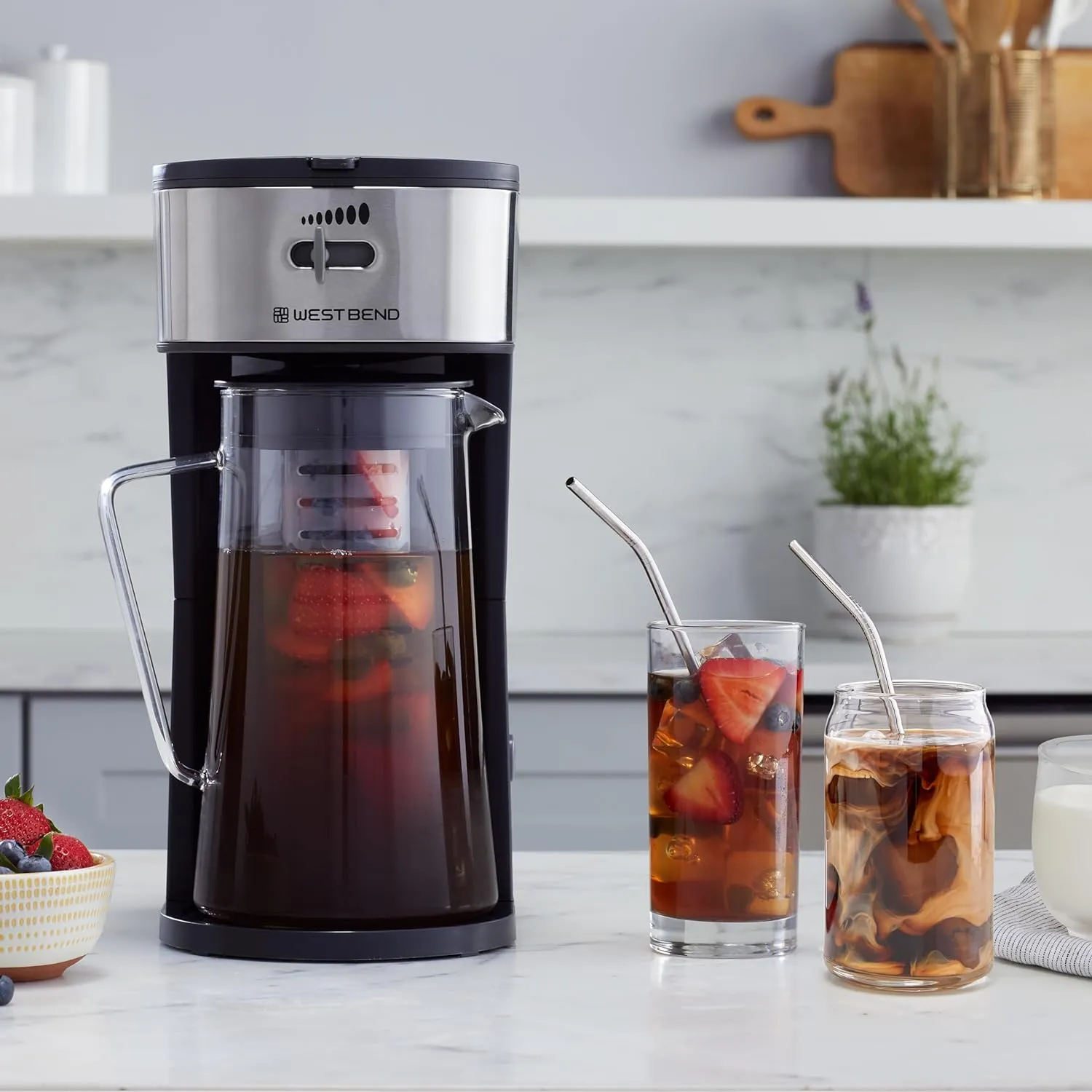 Iced Coffee Maker or Iced Tea Maker, Auto Shut-Off 2.75-Quart