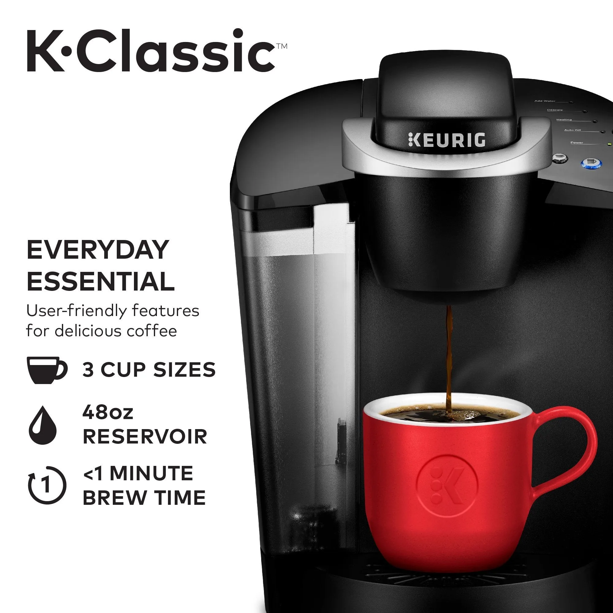 Keurig K-Classic Coffee Maker K-Cup Pod, Single Serve, Programmable, Black