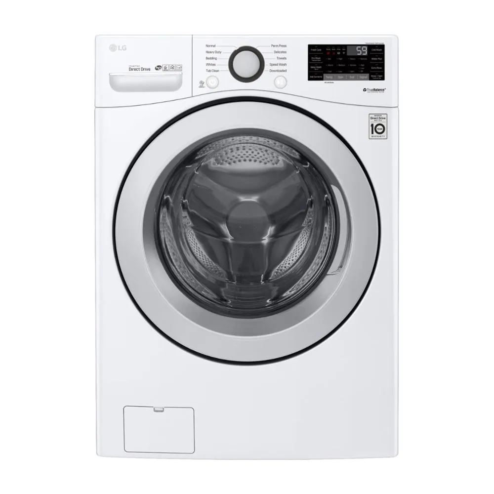 LG - 4.5 cu. ft. Ultra Large Smart wi-fi Enabled Front Load Washer - White