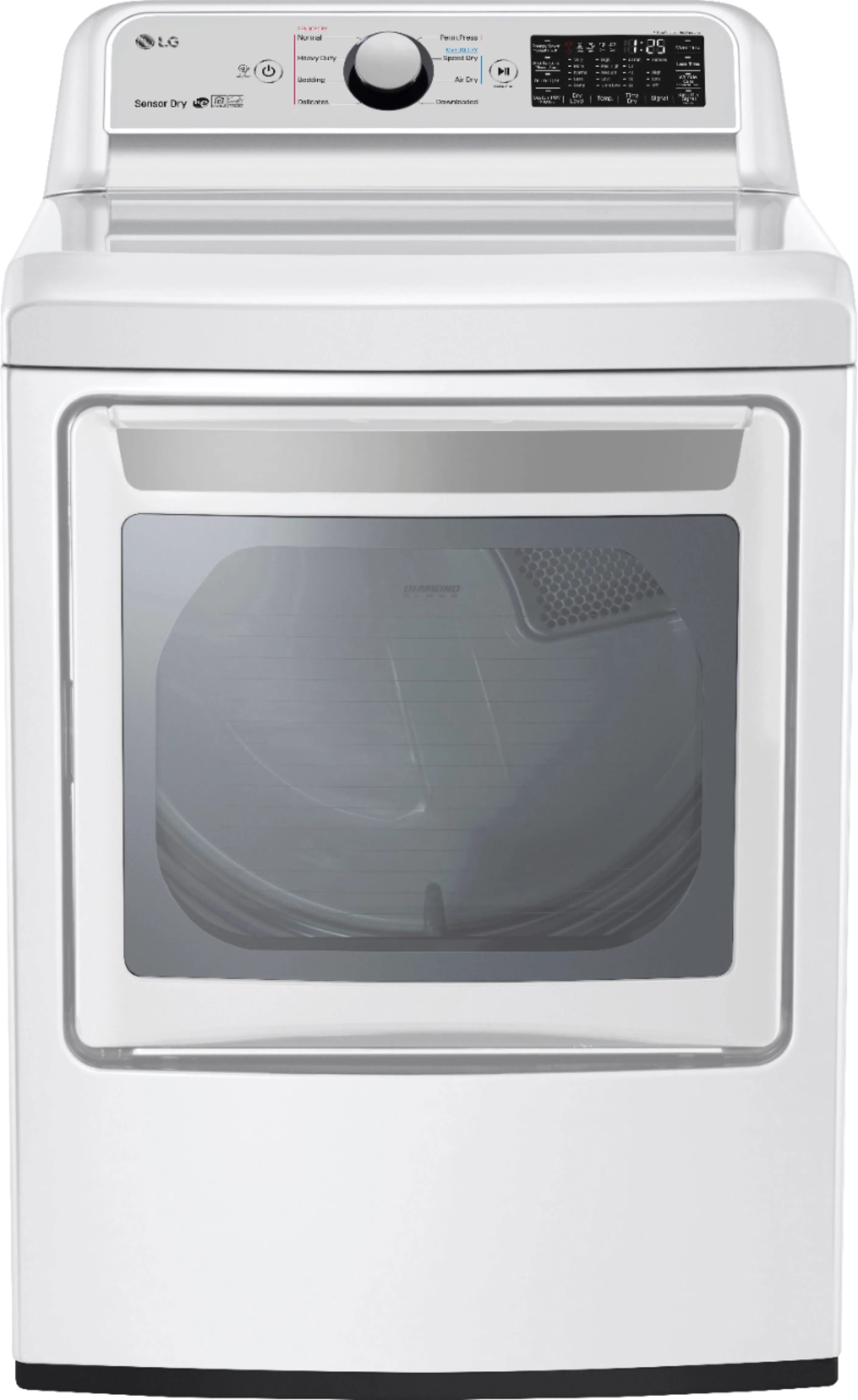 LG - 7.3 Cu. Ft. Smart Gas Dryer with Sensor Dry - White