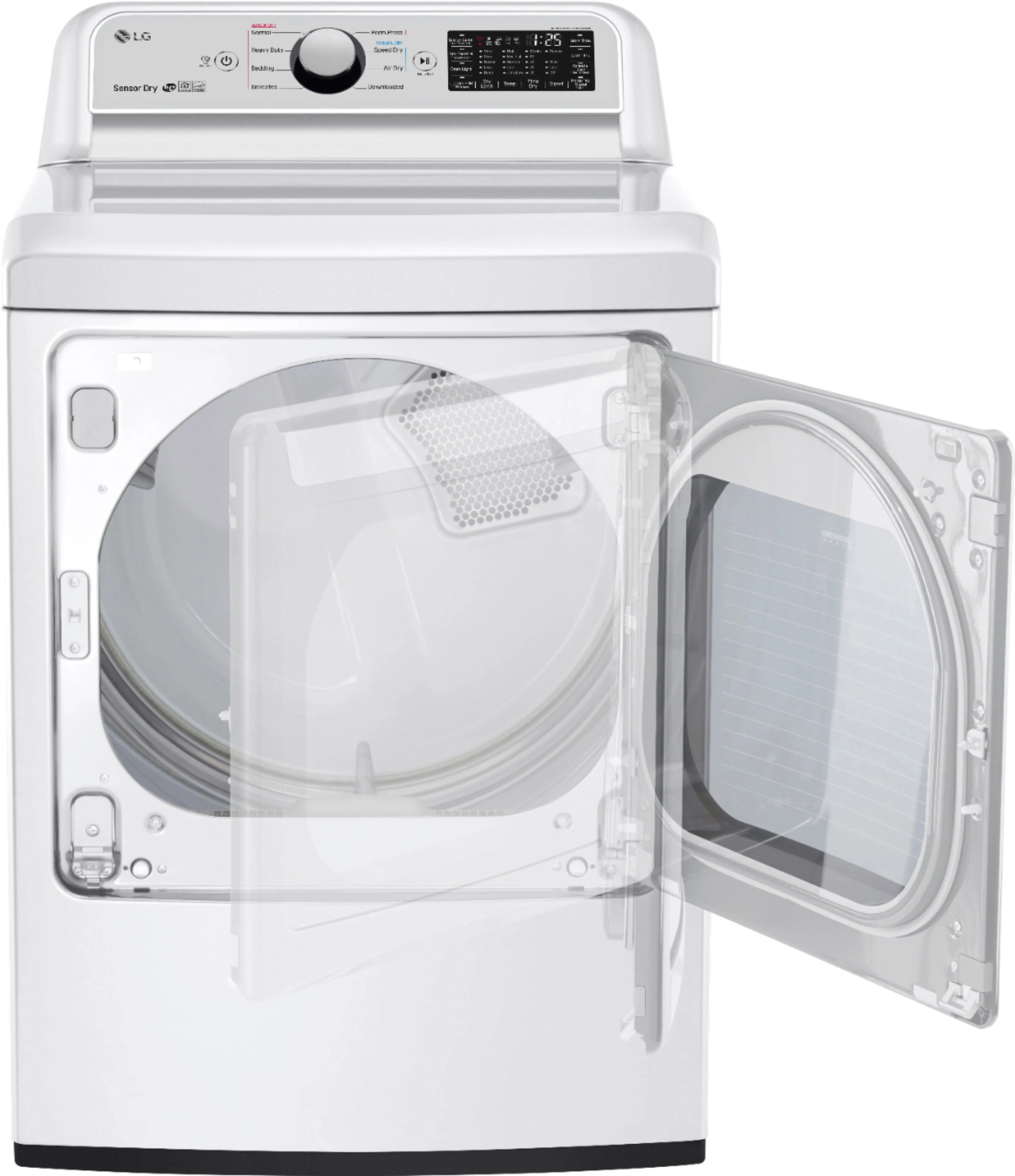 LG - 7.3 Cu. Ft. Smart Gas Dryer with Sensor Dry - White