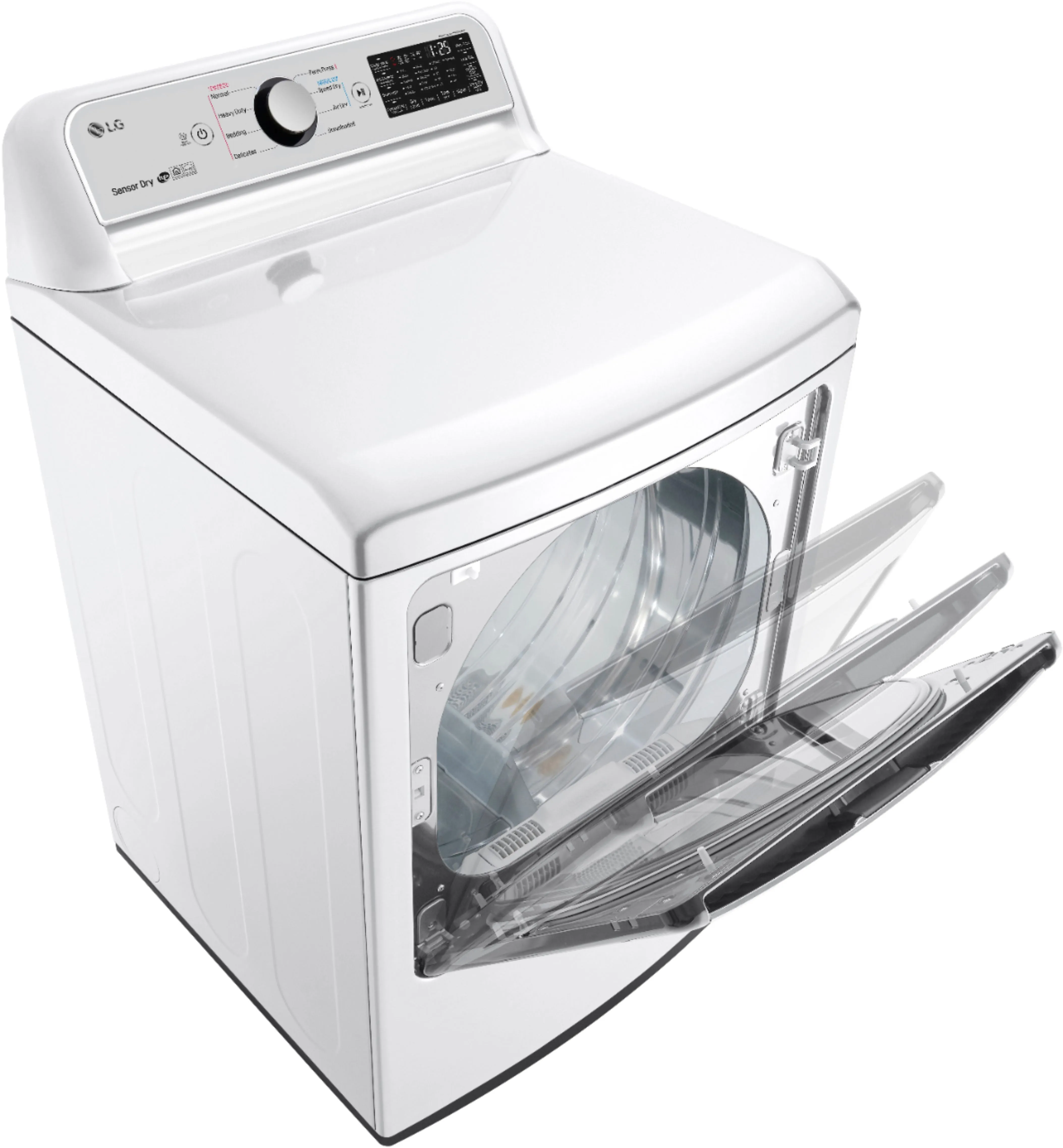 LG - 7.3 Cu. Ft. Smart Gas Dryer with Sensor Dry - White