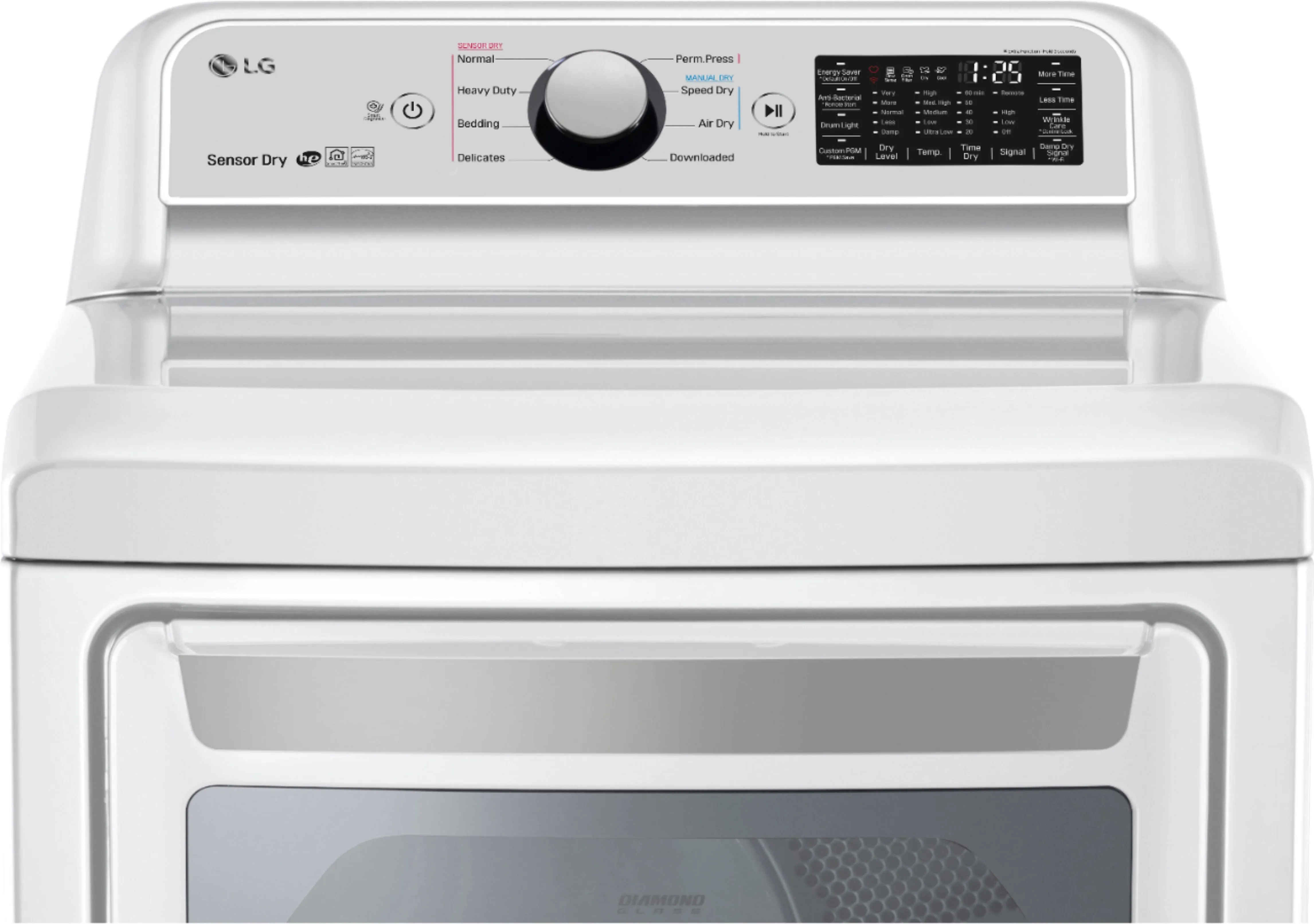 LG - 7.3 Cu. Ft. Smart Gas Dryer with Sensor Dry - White