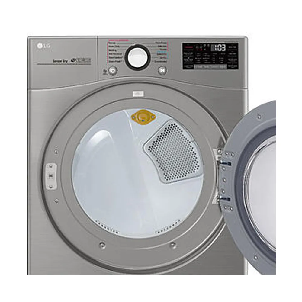 LG - 7.4 Cu. Ft. 12 Cycle Smart Wi-Fi Electric SteamDryer Sensor Dry and TurboSteam - Graphite Steel