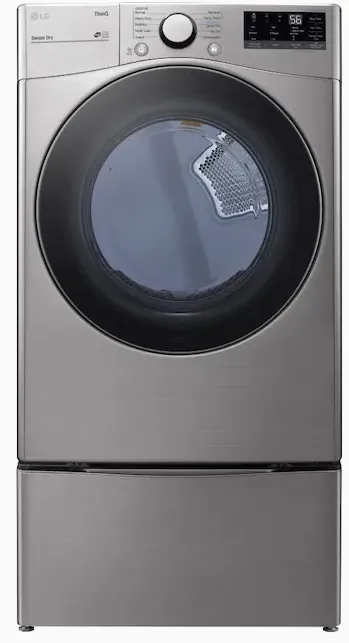 LG Smart Wi-Fi Enabled 7.4-cu ft Reversible Side Swing Door Gas Dryer (Graphite Steel) ENERGY STAR