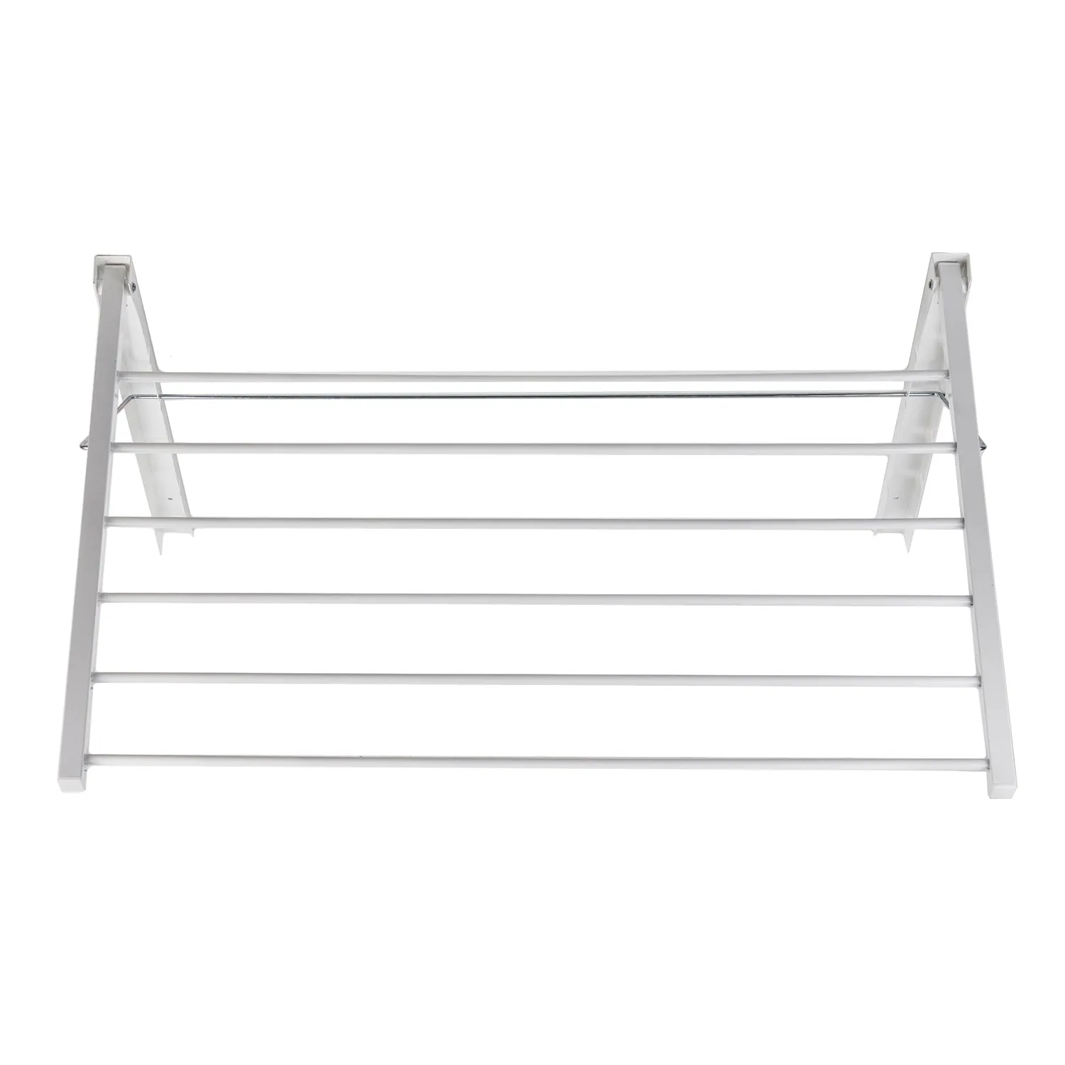 Majka Wall Mounted Drying Rack Airer 80cm White Extendable Folding