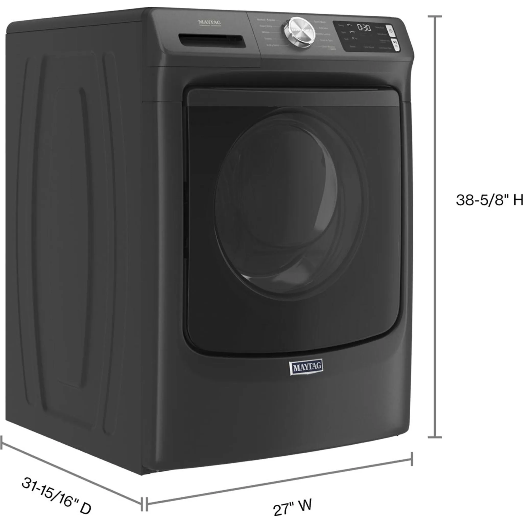 Maytag Front Load Washer with Extra Power and 12-Hr Fresh Spin option - 5.2 cu. ft. (MHW5630MBK)