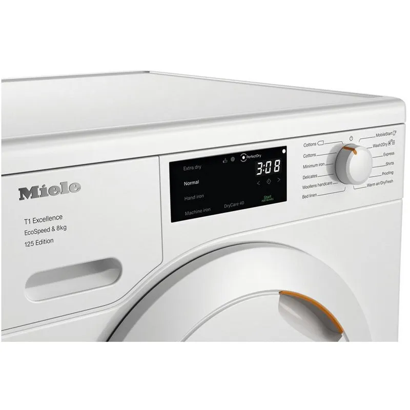 Miele TEC665WP 8kg Heat Pump Tumble Dryer Lotus White