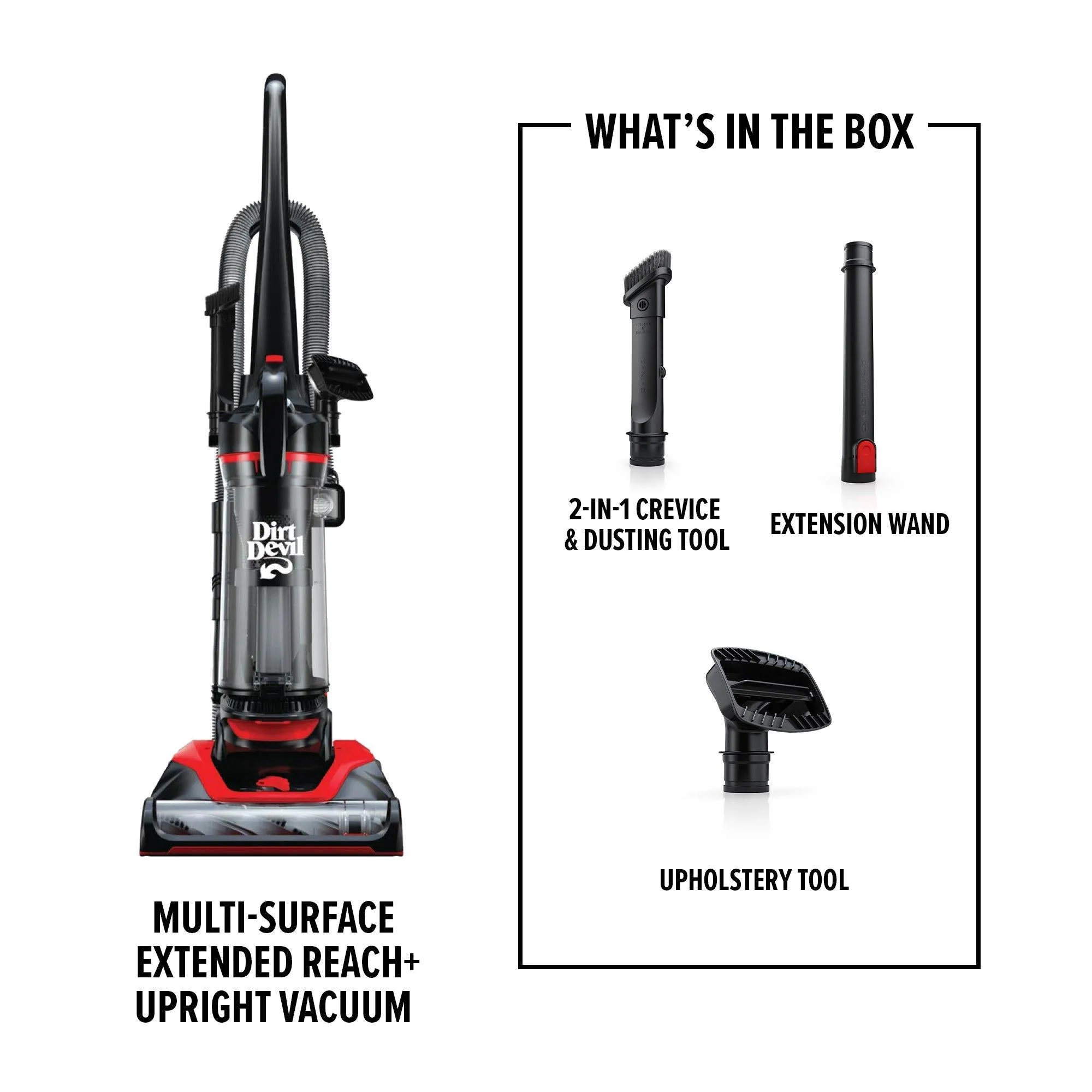 Multi-Surface Extended Reach  Upright Vacuum