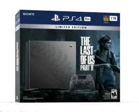 Play Station 4 (PS4) Pro 1TB Limited Edition The Last of Us Part 2 Console Bundle - Black