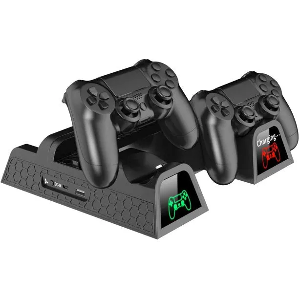 PlayStation 4 Cooling Fan Station Stand with Dual Controller Charger Dock Station BOLT AXTION