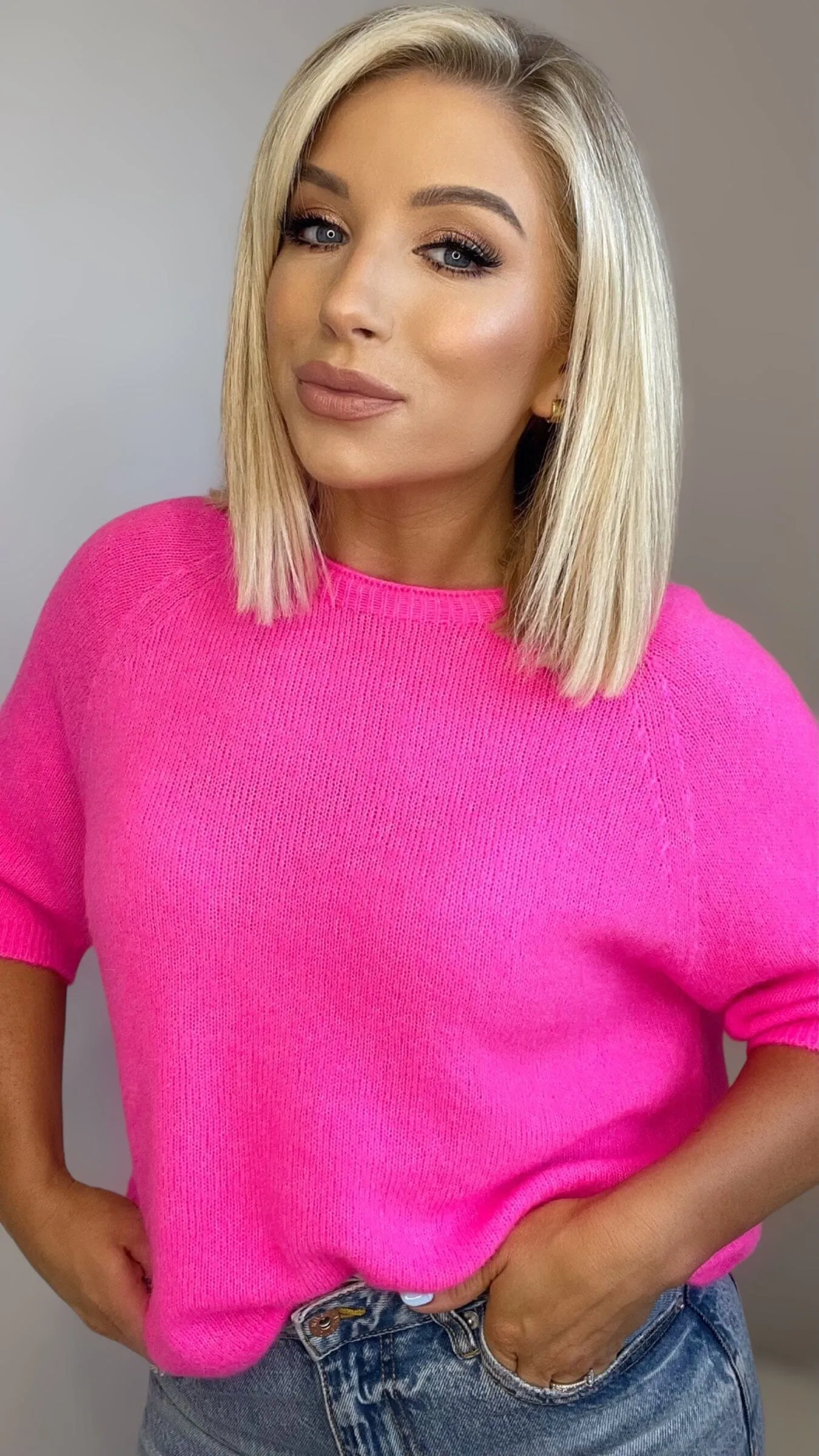 POLLY SUPER SOFT SWEATER - NEON PINK