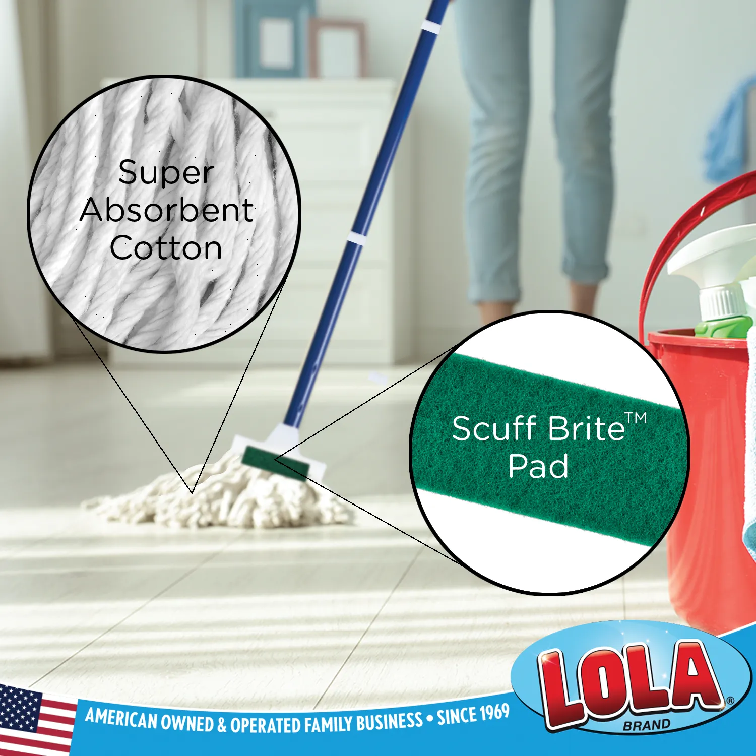 Scuff Remover Cotton Wet Floor Mop Refill