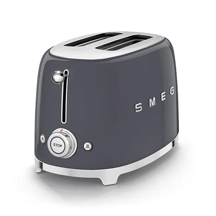 Smeg 2 Slice Toaster Slate Grey