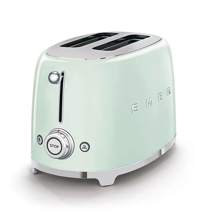 SMEG TSF01PGUK 50s Retro Style 2 Slice Toaster Pastel Green