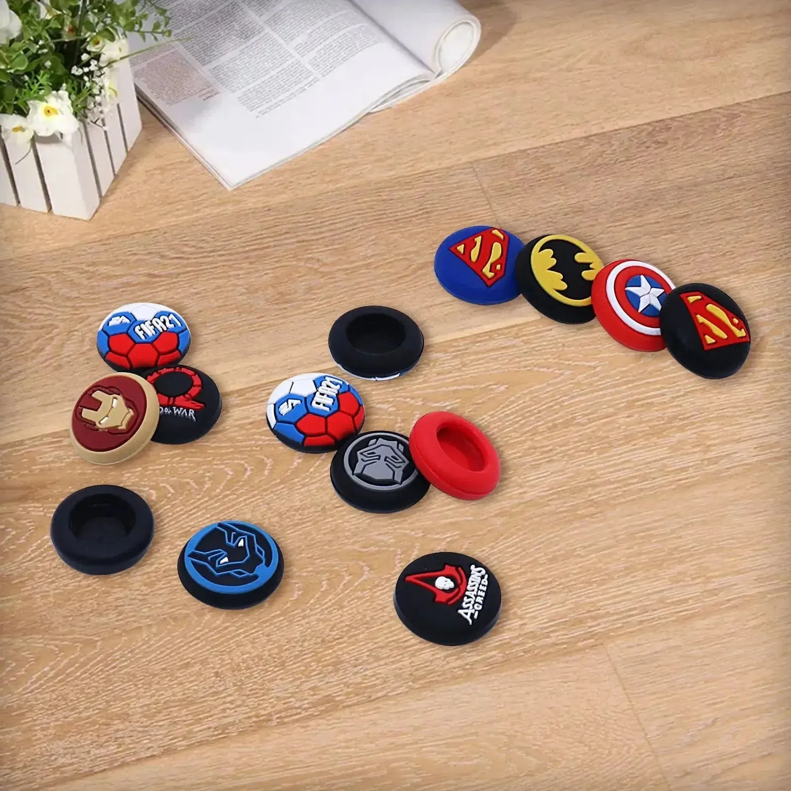 Spiderman Thumb Grip Caps for Playstation 5 and Xbox Series Controllers - Game Joystick Accessories