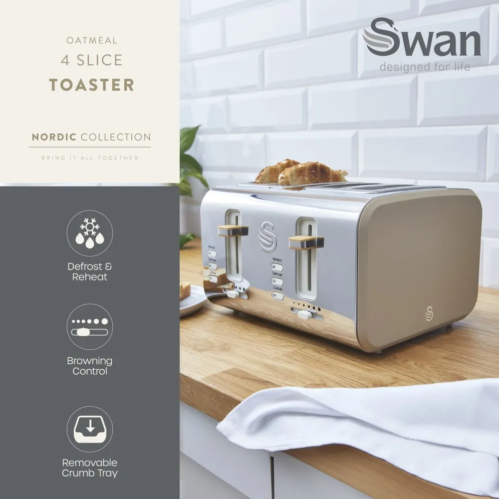 Swan 4 Slice Nordic Style Toaster