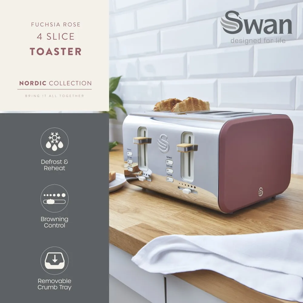 Swan 4 Slice Nordic Style Toaster